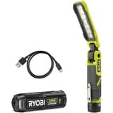 Ryobi 4V Akku-Stableuchte RLI4-120G, Taschenlampe mit Akku und Ladekabel