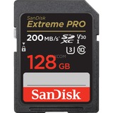 SanDisk Extreme PRO 128 GB SDXC, Speicherkarte schwarz, UHS-I U3, Class 10, V30