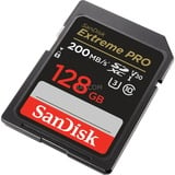 SanDisk Extreme PRO 128 GB SDXC, Speicherkarte schwarz, UHS-I U3, Class 10, V30