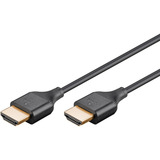 goobay Slim High-Speed-HDMI-Kabel mit Ethernet, 4K @ 60Hz schwarz, 1 Meter