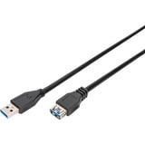 Digitus USB 3.2 Gen 1 Verlängerungskabel, USB-A Stecker > USB-A Buchse schwarz, 3 Meter