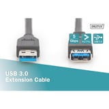 Digitus USB 3.2 Gen 1 Verlängerungskabel, USB-A Stecker > USB-A Buchse schwarz, 3 Meter