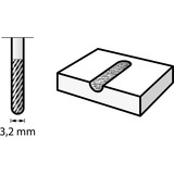 Dremel Wolframkarbid-Fräser, spitz Ø 3,2 mm (9903) 1 Stück, Schaft Ø 3,2mm