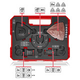 EINHELL Multitool-Set 35-teilig, in XL-PLUS-CASE, Sägeblatt-Satz für Holz, für Multifunktionswerkzeuge