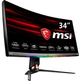 MSI Optix MPG341CQR, Gaming-Monitor 86.36 cm(34 Zoll), schwarz, AMD FreeSync, UWQHD, Curved, 144Hz Panel