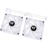Thermaltake CT140 ARGB Sync PC Cooling Fan White, Gehäuselüfter weiß, 2er Pack, 140 mm