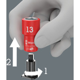 Wera 8100 SA VDE 1 Zyklop Knarrensatz, 1/4", Werkzeug-Set schwarz/grün, 22-teilig, Knarre mit Umschalthebel