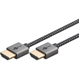 goobay Plus Slim High-Speed-HDMI-Kabel mit Ethernet, 8K @ 60Hz grau, 2 Meter