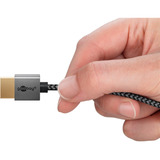 goobay Plus Slim High-Speed-HDMI-Kabel mit Ethernet, 8K @ 60Hz grau, 2 Meter