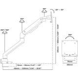 Arozzi Alzare Neo Pro, Monitorhalterung schwarz