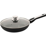 Cerafit Plasma Pfanne Ø 24cm schwarz, mit abnehmbarem Griff, Design-Glasdeckel