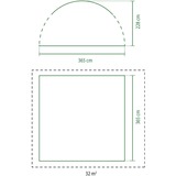 Coleman Event Dome Shelter L, 3,65 x 3,65m, Pavillon hellblau/grau