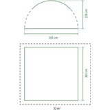 Coleman Event Dome Shelter L, 3,65 x 3,65m, Pavillon hellblau/grau