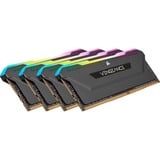 Corsair DIMM 32 GB DDR4-3200 (4x 8 GB) Quad-Kit, Arbeitsspeicher schwarz, CMH32GX4M4E3200C16, Vengeance RGB PRO SL, INTEL XMP