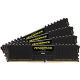 Corsair DIMM 64 GB DDR4-2400 (4x 16 GB) Quad-Kit, Arbeitsspeicher schwarz, CMK64GX4M4A2400C14, Vengeance LPX, INTEL XMP