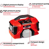 EINHELL Power X-Change Akku-Kompressor PRESSITO 18/21, 18Volt rot/schwarz, ohne Akku und Ladegerät
