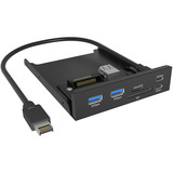 ICY BOX IB-HUB1419-i3, Adapter schwarz