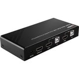 Lindy 2 Port KVM Switch HDMI 4K60, USB 2.0 & Audio, KVM-Switch 