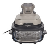 Ninja CRISPi 4-in-1 tragbare Glas-Heißluftfritteuse "Stone" grau/transparent, 1.700 Watt, 2 Körbe 1,4 und 3,8 Liter
