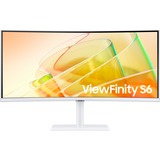 SAMSUNG ViewFinity S65TC S34C650TAU, LED-Monitor 86.4 cm (34 Zoll), weiß, UWQHD, VA, Curved, AMD Free-Sync, Thunderbolt 4.0, 100Hz Panel