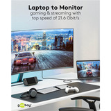 goobay USB Adapterkabel, USB-C Stecker > DisplayPort Stecker, 4K 60Hz schwarz, 3 Meter, 21,6 Gbit/s