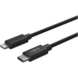 Ansmann USB 2.0 Adapterkabel, USB-C Stecker > Lightning Stecker schwarz, 1,2 Meter, Laden mit bis zu 60 Watt