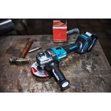 Makita Akku-Winkelschleifer GA008GM201 XGT, 40Volt blau/schwarz, 2x Li-Ion XGT Akku 4,0Ah, MAKPAC Gr.4