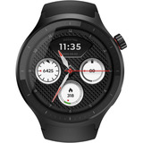 Motorola moto watch, Smartwatch schwarz, mit schwarzem Silikon-Armband