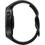 Motorola moto watch, Smartwatch schwarz, mit schwarzem Silikon-Armband