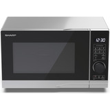 SHARP YC-PG204AE-S, Mikrowelle silber/grau