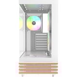 Thermaltake View 270 Plus WS ARGB , Tower-Gehäuse weiß/holz, Tempered Glass x 2, Holz-Struktur