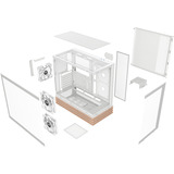 Thermaltake View 270 Plus WS ARGB , Tower-Gehäuse weiß/holz, Tempered Glass x 2, Holz-Struktur