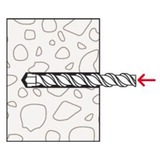 fischer Dübel SX Plus Green 8x40 S K grün, 10 Stück, mit Schraube