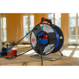 Brennenstuhl Garant IP44 Outdoor-Kabeltrommel, 3-fach schwarz/blau, 50 Meter