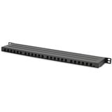 Digitus CAT 6A, Klasse EA High Density Patchpanel, 24 Port schwarz, 0,5 HE, geschirmt