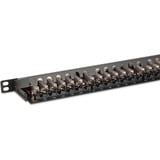 Digitus CAT 6A, Klasse EA High Density Patchpanel, 24 Port schwarz, 0,5 HE, geschirmt