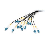 Digitus Glasfaser Universal Breakout Kabel, Duplex, LC/UPC Stecker, Singlemode OS2 schwarz, 30 Meter, vorkonfektioniert