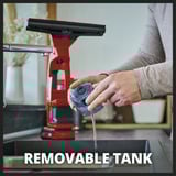 EINHELL BRILLIANTO, Fenstersauger rot, ohne Akku und Ladegerät