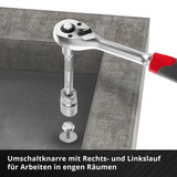 EINHELL E-Case Werkzeugkoffer Universal, 80-teilig, Werkzeug-Set schwarz/rot