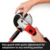 EINHELL Professional Akku-Winkelschleifer AXXIO 18/150, 18Volt rot/schwarz, ohne Akku und Ladegerät