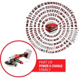 EINHELL Professional Akku-Winkelschleifer TE-AG 18/150 Li BL - Solo, 18Volt rot/schwarz, ohne Akku und Ladegerät