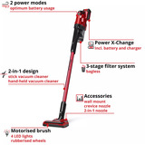 EINHELL TE-SV 18 Li (1x 4,0), Stielstaubsauger rot/schwarz