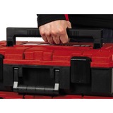 Einhell Systemkoffer E-Case S-F incl. grid foam, Werkzeugkiste schwarz/rot, mit Rasterschaumstoffeinlage