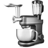 Medion Life 3-in-1 Digitale Küchenmaschine MD18430 grau, 1.200 Watt, 5 Liter Schüssel, inkl. Fleischwolf und Mixeraufsatz