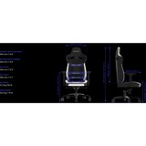 Vertagear Gaming-Stuhl PL4800 schwarz/weiß, ContourMax Lumbar, VertaAir, Hygennx