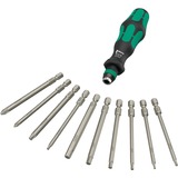 Wera 9532 Kettennieter Werkstatt-Set, 20‑teilig, Werkzeug-Set schwarz/grün, inkl. Umschalt-Bitknarre, 1/4"