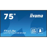 iiyama ProLite LH7575UHS-B1AG, Public Display schwarz (matt), UltraHD/4K, IPS, Lautsprecher, SDM-Slot