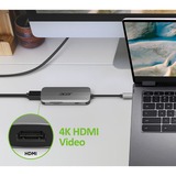 Acer Multi-Port Adapter, Dockingstation silber, USB-C, HDMI, USB-A