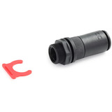 Alphacool ES Schnellverschlusskupplung G1/4 IG PushIn Female, Verbindung schwarz, Schottverschraubung