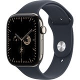 Apple Watch Series 12, Smartwatch Titan Natur, 46 mm, Sportarmband Navyblau, M/L, Cellular